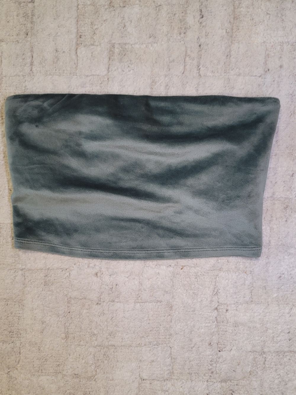 AERIE Sage Velour Bandeau Tube Top Women's Size S